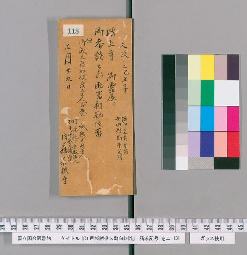 Edo Castle Officials' Duties and Conduct [121]