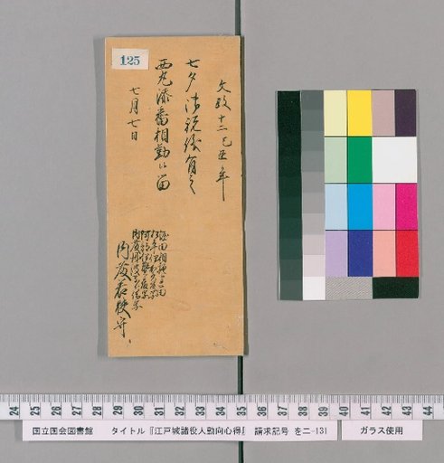 Edo Castle Officials' Duties and Conduct [128]