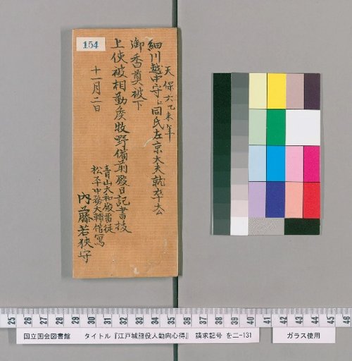 Rules of Conduct for Various Officials of Edo Castle [157]