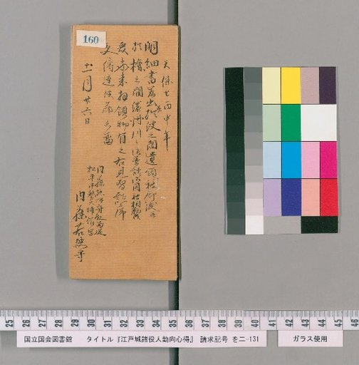 Rules of Conduct for Various Officials of Edo Castle [163]
