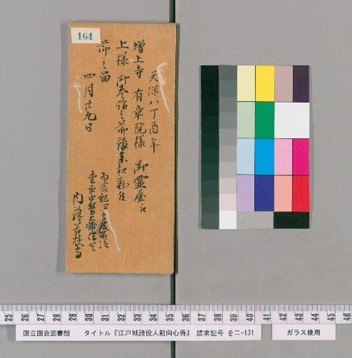 Rules of Conduct for Various Officials of Edo Castle [167]
