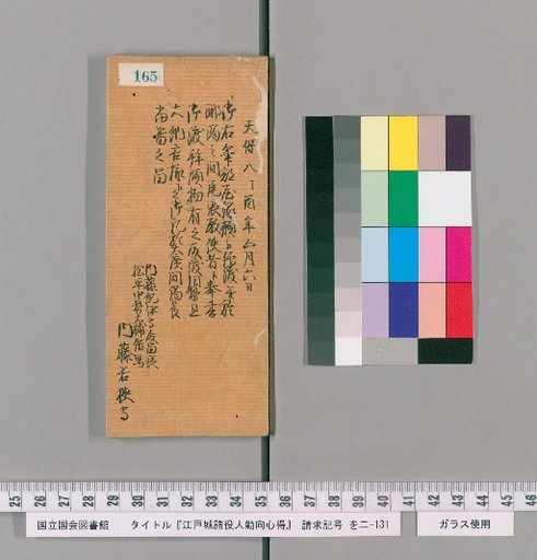 Rules of Conduct for Various Officials of Edo Castle [168]