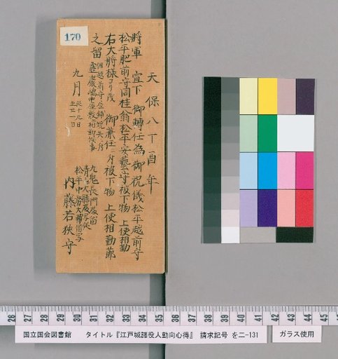 Rules of Conduct for Officials of Edo Castle [173]