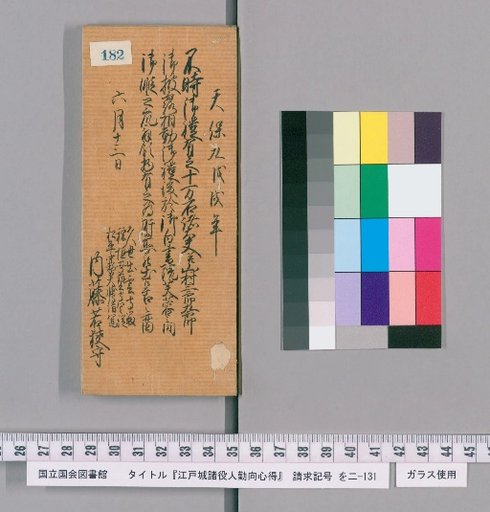 Rules of Conduct for Officials of Edo Castle [185]