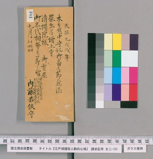 Rules of Conduct for Officials of Edo Castle [187]