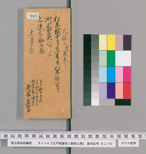 Rules of Conduct for Officials of Edo Castle [188]