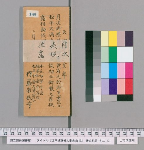 Rules of Conduct for Officials of Edo Castle [191]