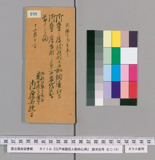 Rules of Conduct for Officials of Edo Castle [201]