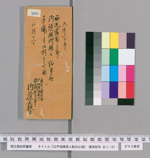 Rules of Conduct for Officials of Edo Castle [203]