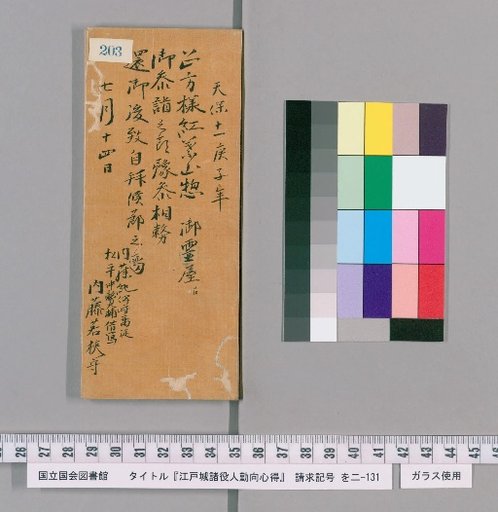 Rules of Conduct for Officials of Edo Castle [206]