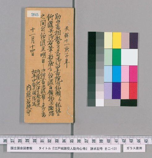 Rules of Conduct for Officials of Edo Castle [208]
