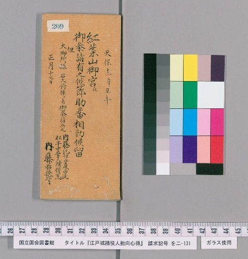 Rules of Conduct for Various Officials of Edo Castle [212]