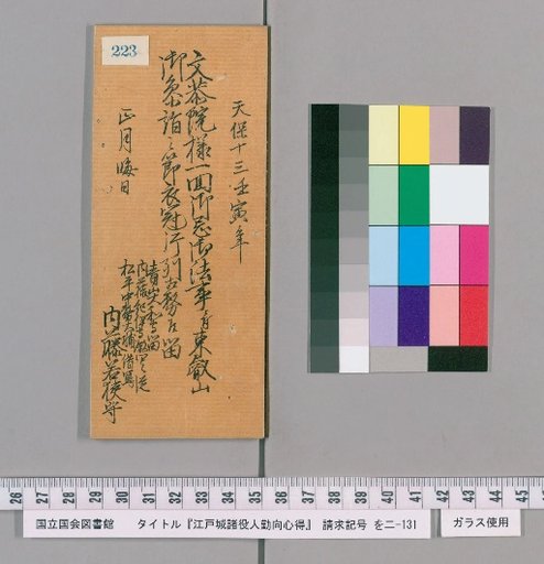 Rules of Conduct for Various Officials of Edo Castle [226]