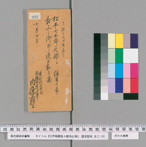 Rules of Conduct for Various Officials of Edo Castle [238]