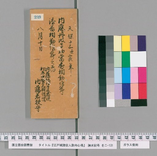 Rules of Conduct for Various Officials of Edo Castle [242]