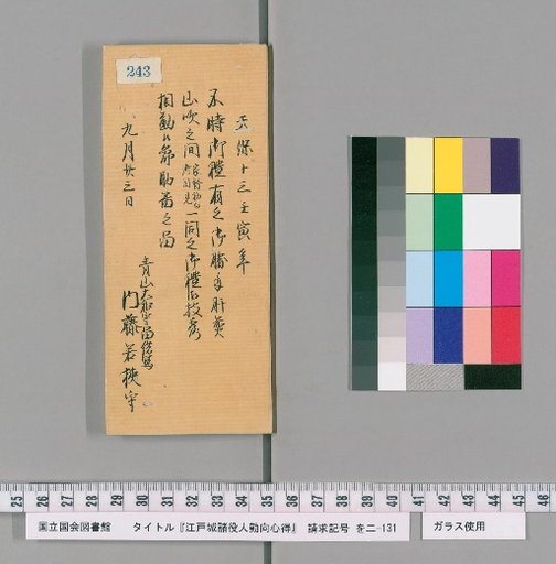 Rules of Conduct for Various Officials of Edo Castle [246]
