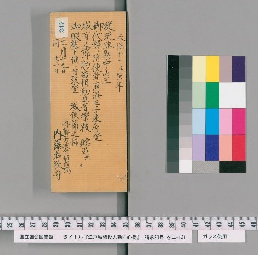 Rules of Conduct for Various Officials of Edo Castle [250]