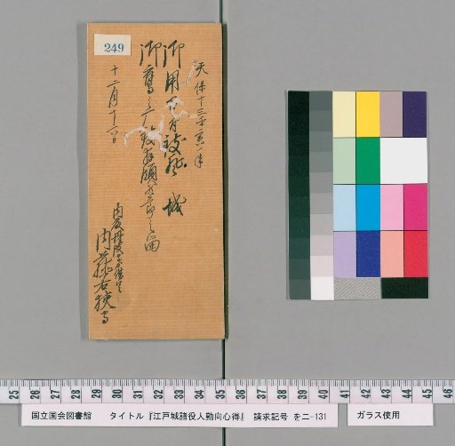 Regulations for the Duties of Officials at Edo Castle [252]