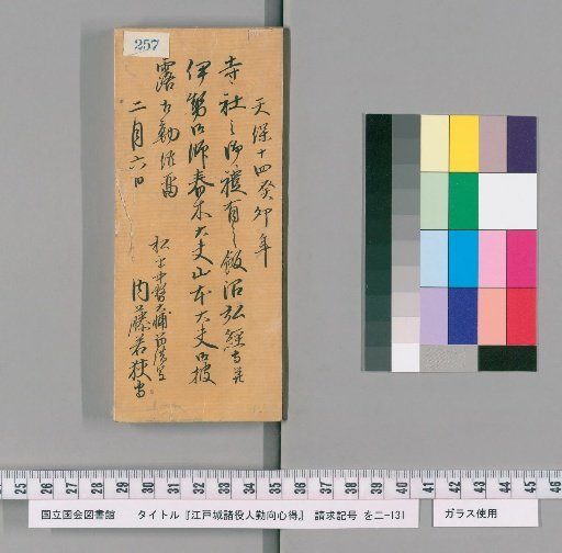 Regulations for the Duties of Officials at Edo Castle [260]