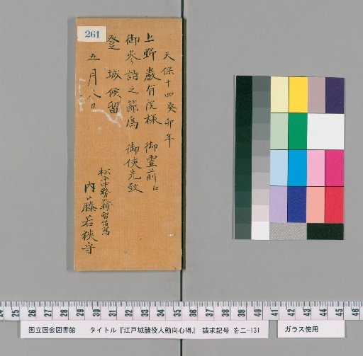 Regulations for the Duties of Officials at Edo Castle [264]