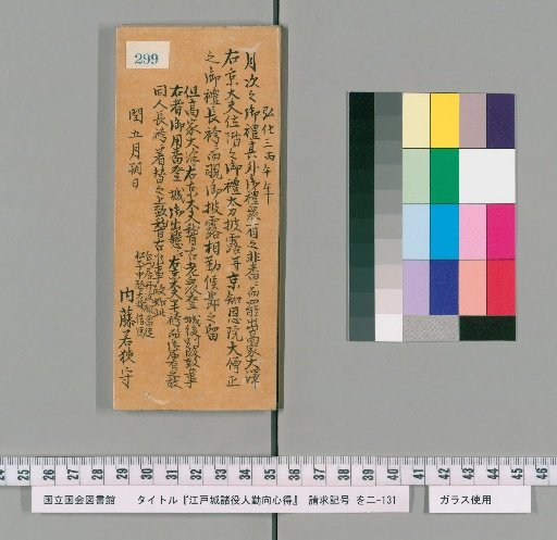 Rules of Conduct for Various Officials of Edo Castle [304]