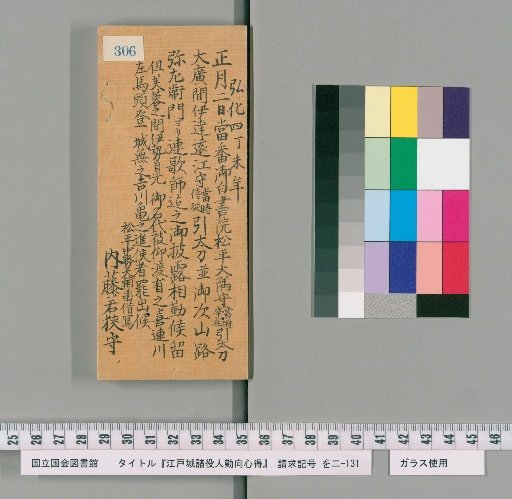 Rules of Conduct for Various Officials of Edo Castle [311]