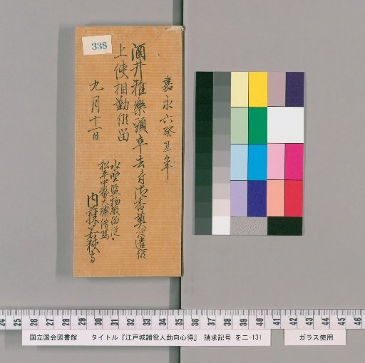 Rules of Conduct for Various Officials of Edo Castle [343]