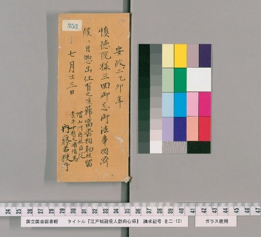 Rules of Conduct for Various Officials of Edo Castle [358]