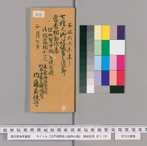 Rules of Conduct for Officials of Edo Castle [379]
