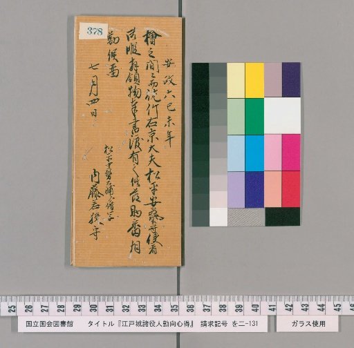 Rules of Conduct for Officials of Edo Castle [382]