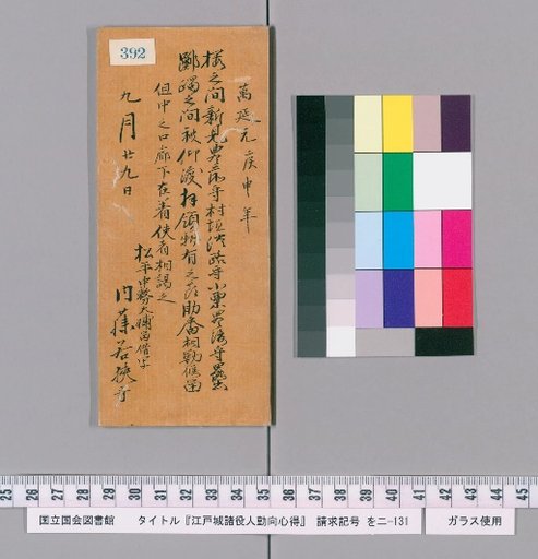 Rules of Conduct for Officials of Edo Castle [396]