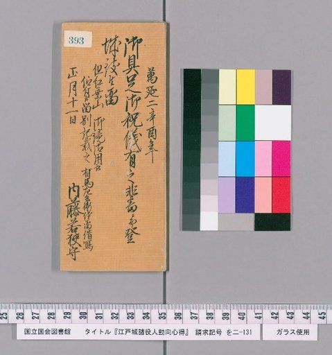 Rules of Conduct for Officials of Edo Castle [397]