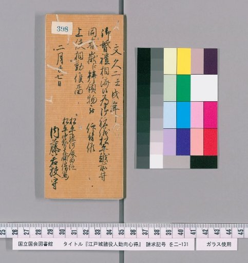 Rules of Conduct for Officials of Edo Castle [402]