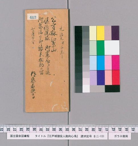 Rules of Conduct for Various Officials of Edo Castle [416]