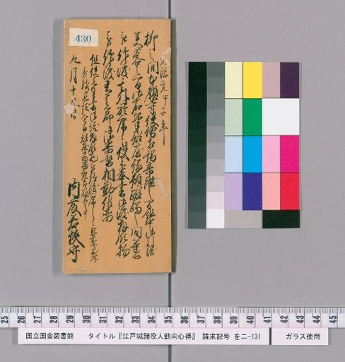 Rules of Conduct for Various Officials of Edo Castle [434]