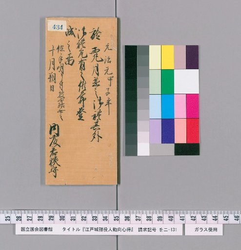 Rules of Conduct for Various Officials of Edo Castle [438]