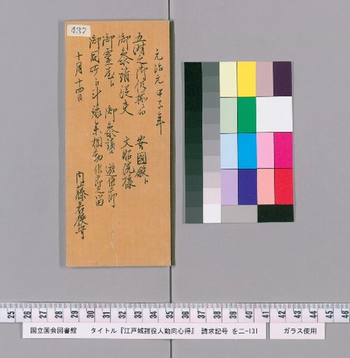 Rules of Conduct for Various Officials of Edo Castle [441]