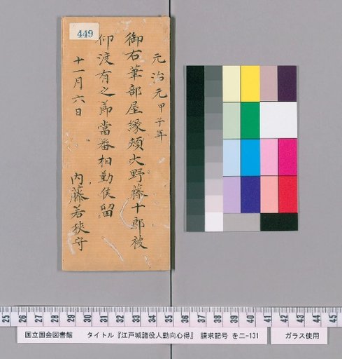 Rules of Conduct for Officials of Edo Castle [453]