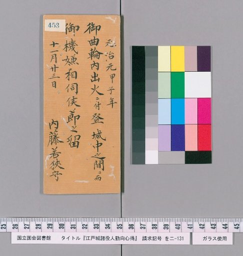 Rules of Conduct for Officials of Edo Castle [457]