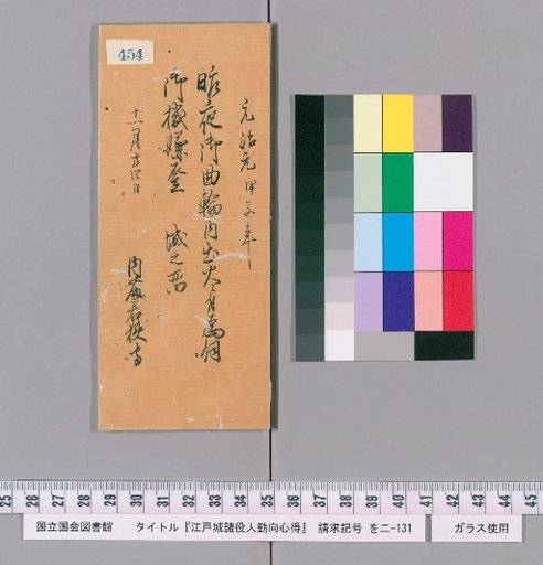 Rules of Conduct for Officials of Edo Castle [458]