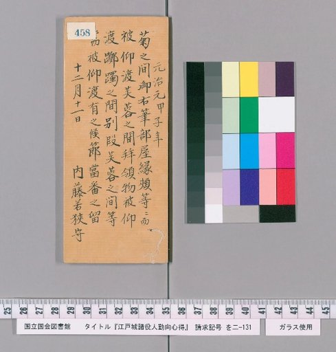 Rules of Conduct for Officials of Edo Castle [462]