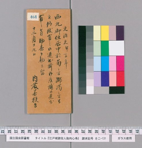 Rules of Conduct for Officials of Edo Castle [468]