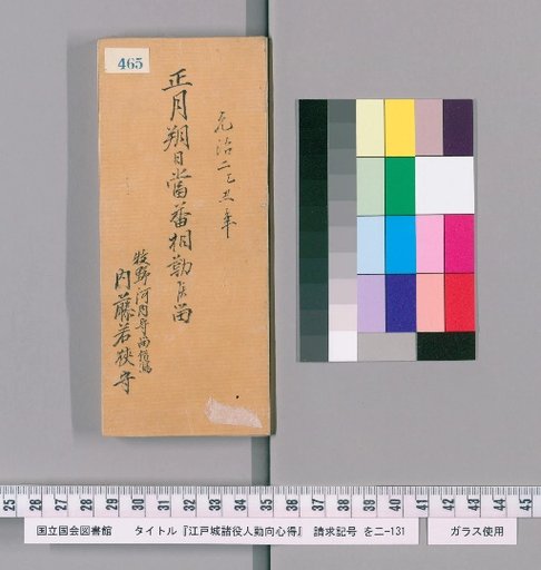 Rules of Conduct for Officials of Edo Castle [469]