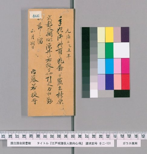 Rules of Conduct for Officials of Edo Castle [470]