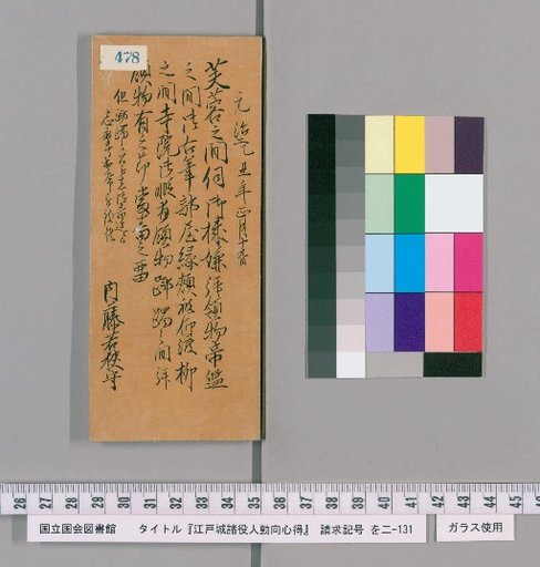 Rules of Conduct for Officials of Edo Castle [482]