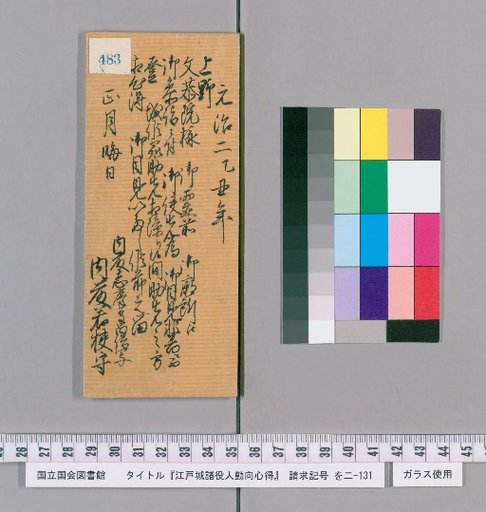 Rules of Conduct for Officials of Edo Castle [487]