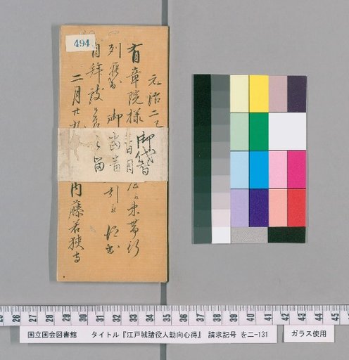 Rules of Conduct for Officials of Edo Castle [499]