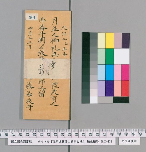 Rules of Conduct for Officials of Edo Castle [506]