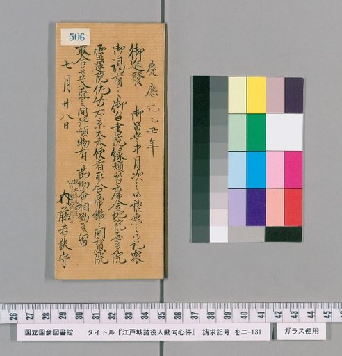 Rules of Conduct for Officials of Edo Castle [511]