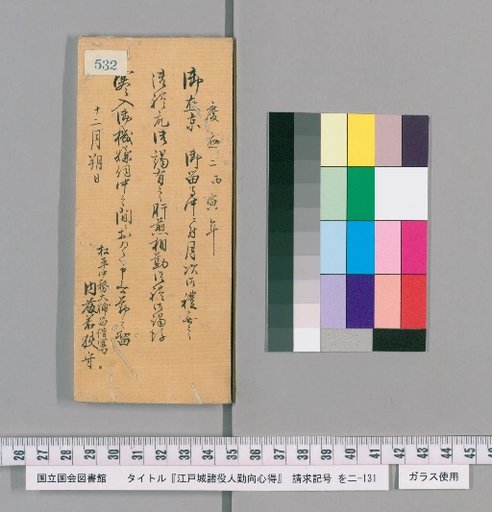 Rules of Conduct for Various Officials of Edo Castle [538]